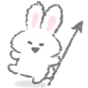 😈 Эмодзи «White Bunny Emoji» для Telegram