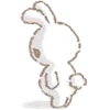 😞 Эмодзи «White Bunny Emoji» для Telegram