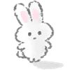 😐 Эмодзи «White Bunny Emoji» для Telegram