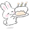 🎂 Эмодзи «White Bunny Emoji» для Telegram