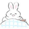 😴 Эмодзи «White Bunny Emoji» для Telegram