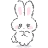 😢 Эмодзи «White Bunny Emoji» для Telegram