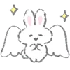 👼 Эмодзи «White Bunny Emoji» для Telegram