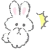 😳 Эмодзи «White Bunny Emoji» для Telegram