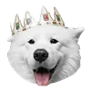 👑 Эмодзи «White Dog Emoji» для Telegram