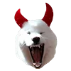 😈 Эмодзи «White Dog Emoji» для Telegram