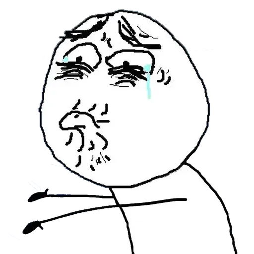 😢 Стикер «White Face 1» для Telegram