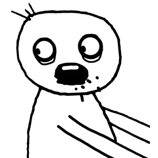 🫤 Стикер «White Face 1» для Telegram
