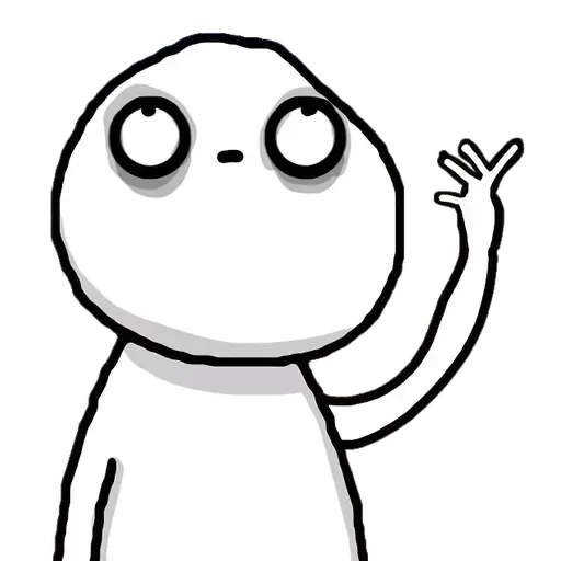 😐 Стикер «White Face 1» для Telegram