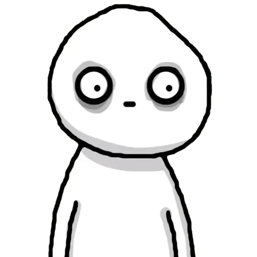 😐 Стикер «White Face 1» для Telegram
