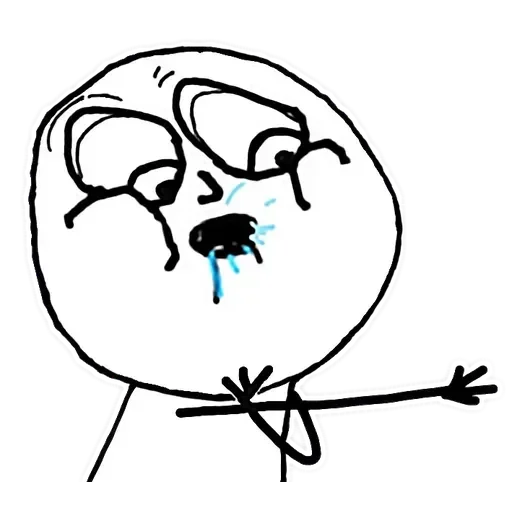 😢 Стикер «White Face 1» для Telegram