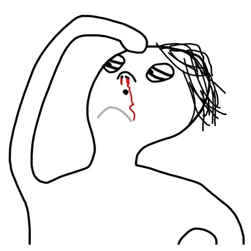 😭 Стикер «White Face 1» для Telegram
