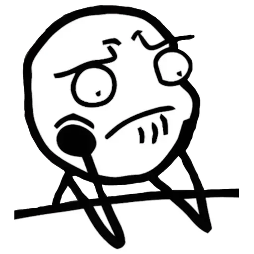 🫤 Стикер «White Face 1» для Telegram