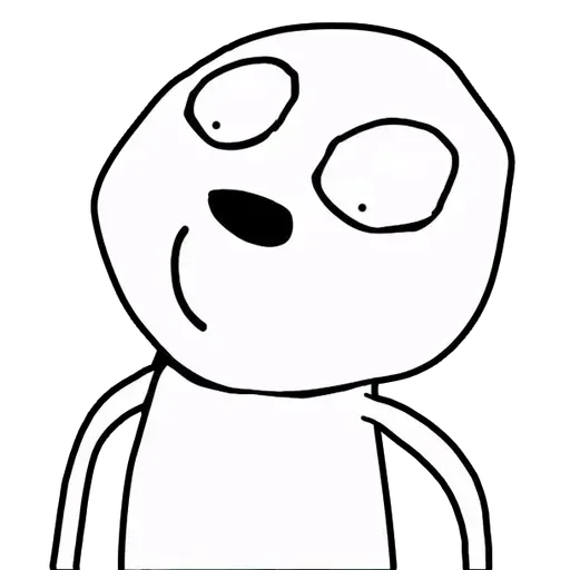 🥱 Стикер «White Face 1» для Telegram