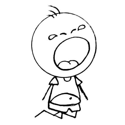 😖 Стикер «Белый Парнишка» для Telegram