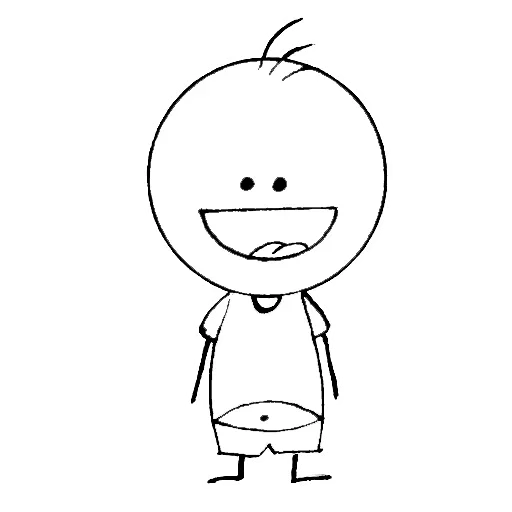 😧 Стикер «Белый Парнишка» для Telegram