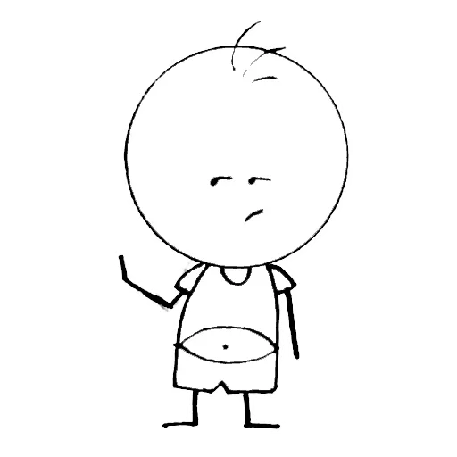 🙁 Стикер «Белый Парнишка» для Telegram