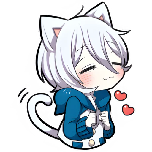 🥰 Стикер «Белый котёнок 3» для Telegram