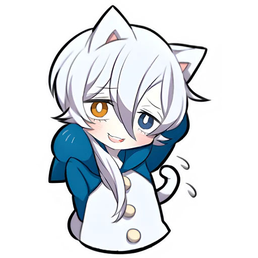 ☺️ Стикер «Белый котёнок 3» для Telegram