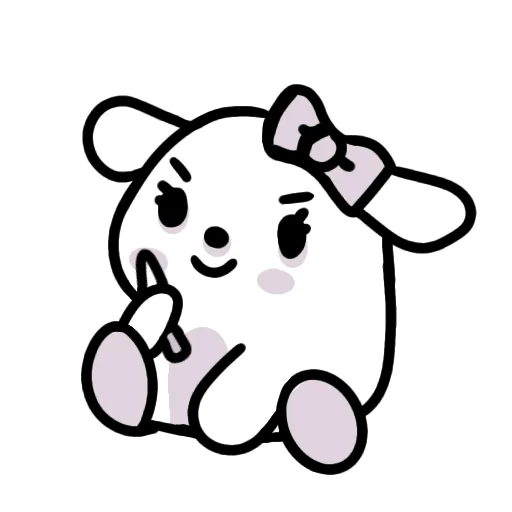 🔪 Стикер «White Kitty» для Telegram