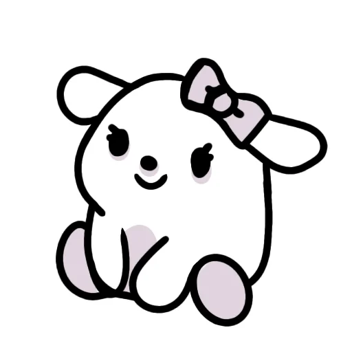 Стикерпак White Kitty для Telegram