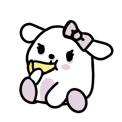 🍕 Стикер «White Kitty» для Telegram