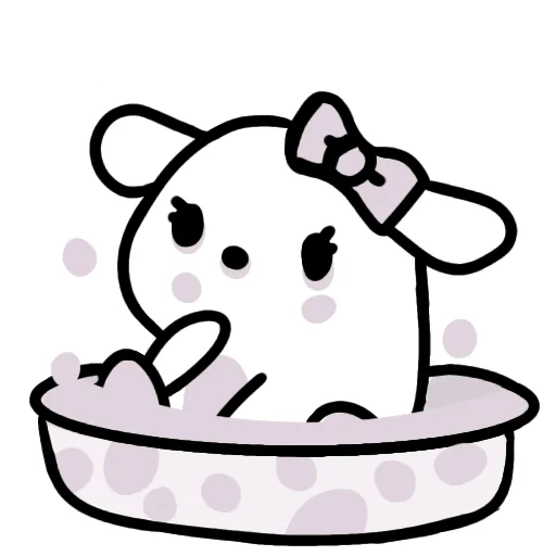 🛁 Стикер «White Kitty» для Telegram