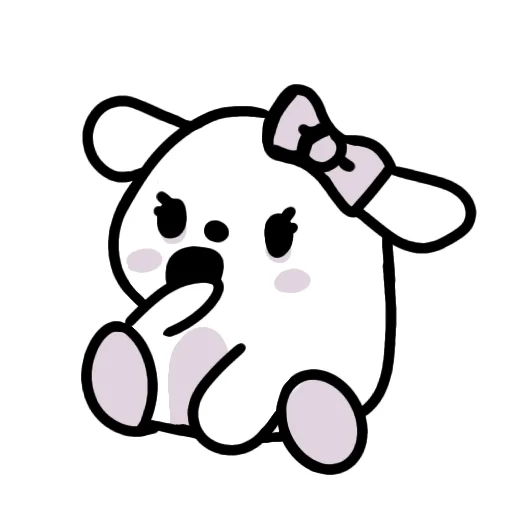 📱 Стикер «White Kitty» для Telegram
