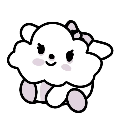 ☁️ Стикер «White Kitty» для Telegram