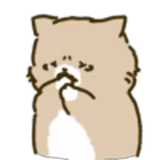 😭 Эмодзи «White Paw Miyao» для Telegram
