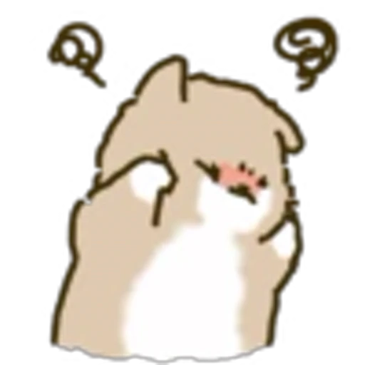 😖 Эмодзи «White Paw Miyao» для Telegram
