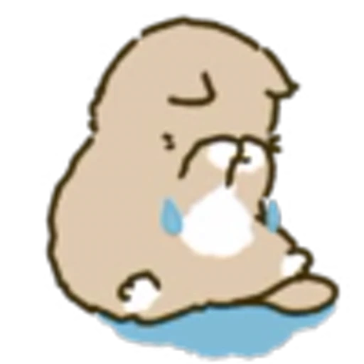 😭 Эмодзи «White Paw Miyao» для Telegram