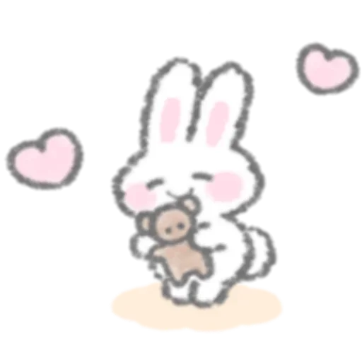 ☁️ Стикер «White Rabbit» для Telegram