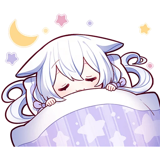 😴 Стикер «Белая зайка 2» для Telegram