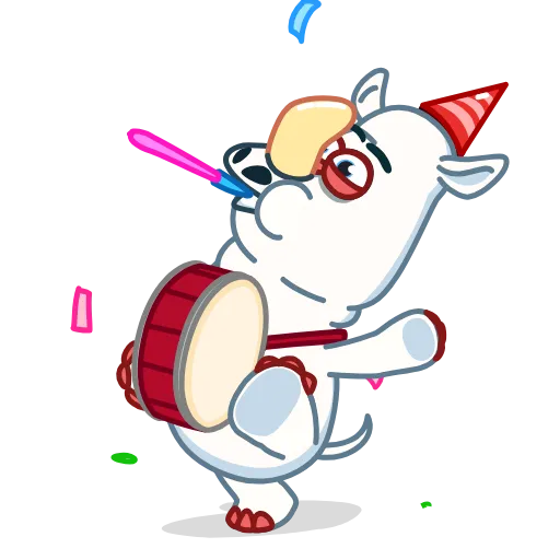 🥳 Стикер «Rhino» для Telegram
