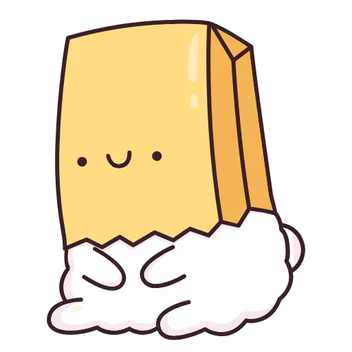🛍 Стикер «Кролик Супчик белый» для Telegram