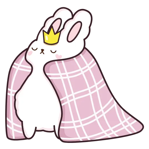 👑 Стикер «Кролик Супчик белый» для Telegram