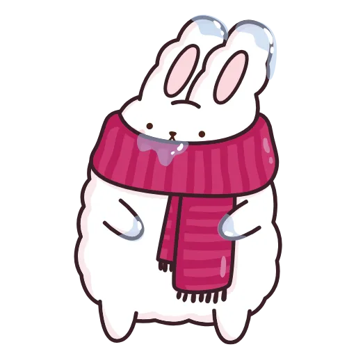 🥶 Стикер «Кролик Супчик белый» для Telegram