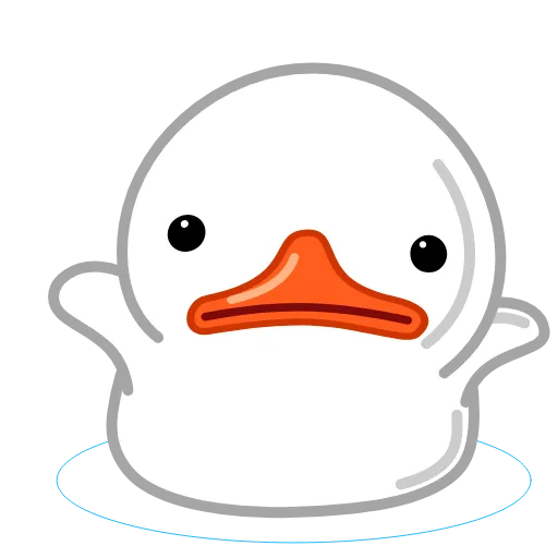Стикерпак White Duck для Telegram