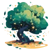 🌳 Эмодзи «White Witch» для Telegram
