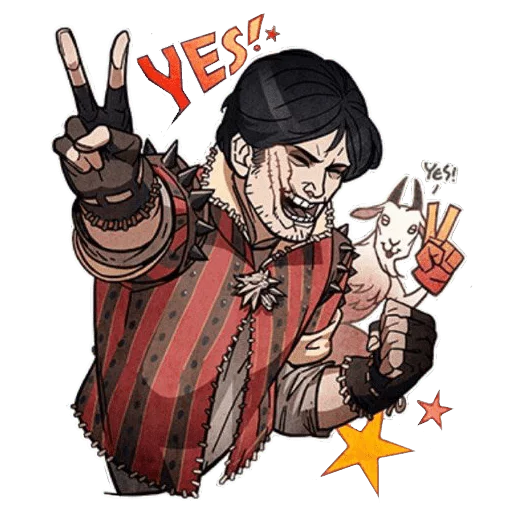 😄 Стикер «wiedźmin» для Telegram