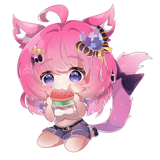 🐱 Стикер «Wiki chan» для Telegram