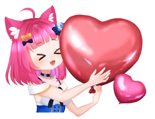 ❤️ Стикер «Wiki chan» для Telegram