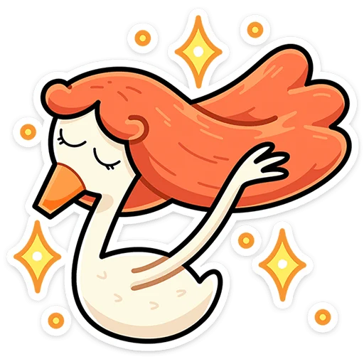 😌 Стикер «Дикие гусыни» для Telegram