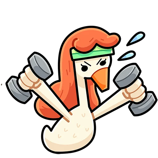 💪 Стикер «Дикие гусыни Без Текста» для Telegram