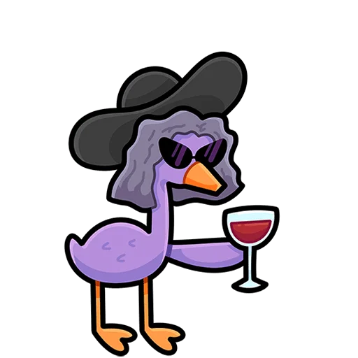 🍷 Стикер «Дикие гусыни Без Текста» для Telegram