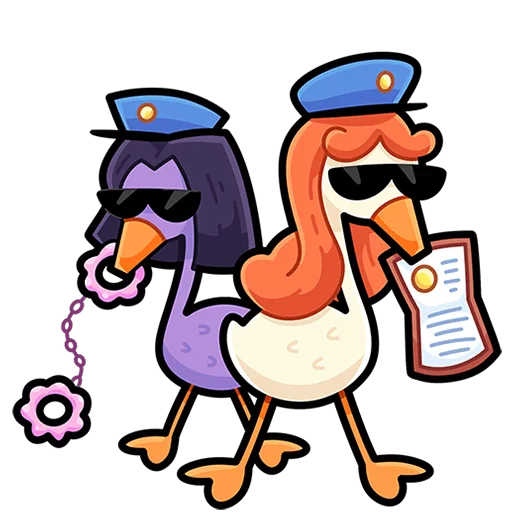 👮‍♂️ Стикер «Дикие гусыни Без Текста» для Telegram
