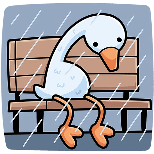 😔 Стикер «Дикие гуси Без Текста» для Telegram