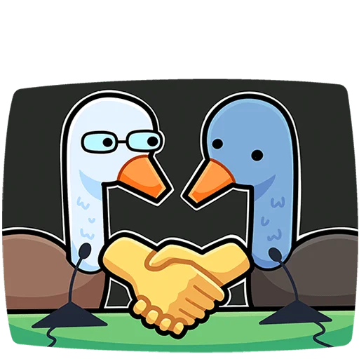 🤝 Стикер «Дикие гуси Без Текста» для Telegram