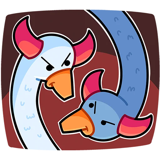 😈 Стикер «Дикие гуси Без Текста» для Telegram